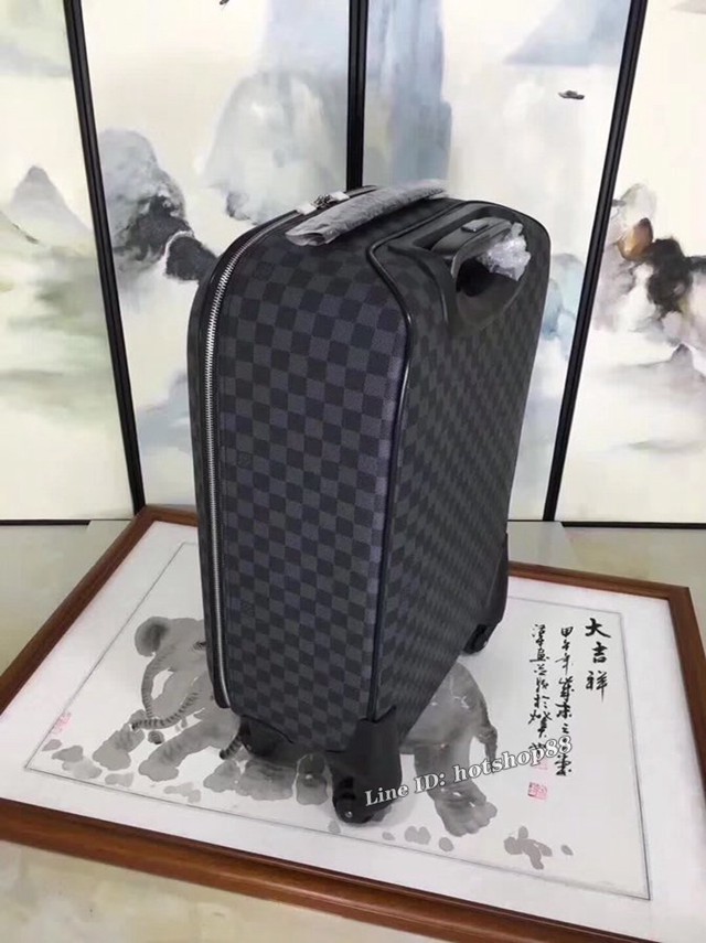 LV萬向輪爆新款拉杆箱 路易威登原版皮黑格行李箱 gdx1150